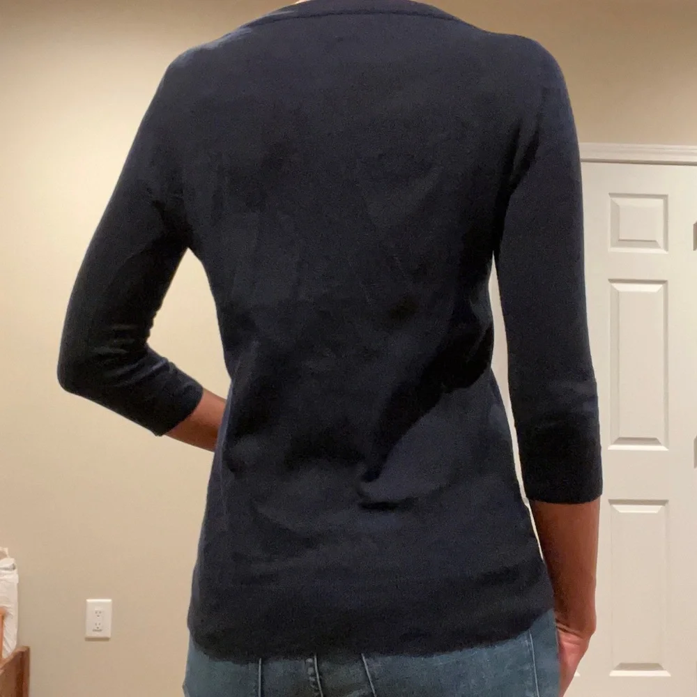 J Crew thin sweater with quarter length sleeves. - Picture 3 of 4